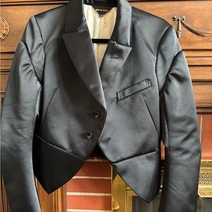 Come Des Garcons couture satin riding jacket